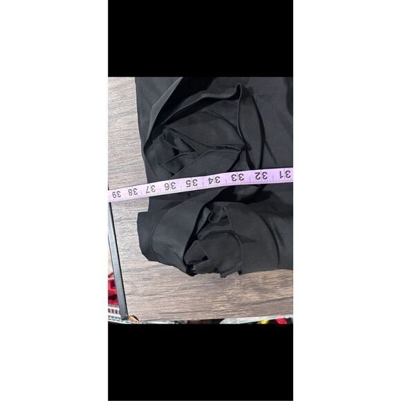 Jill Stuart Black Sleeveless Scoop Neck V Back Ruffle Hem Mini Dress Size 8 - Picture 11 of 11